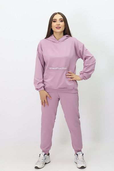 GZT TEKSTİL Girl's Hooded and Pocketed Tracksuit Set