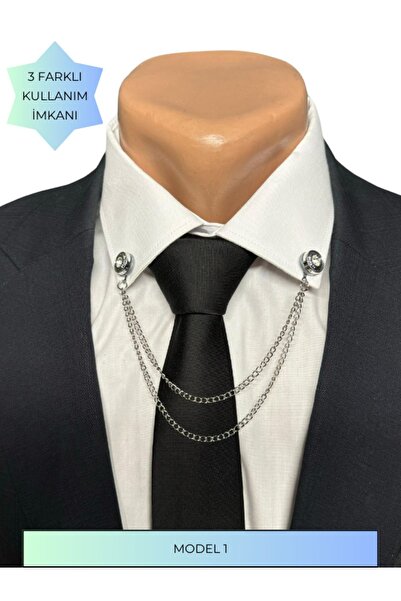 HARES Damat & Sağdıç İğneli Yaka Zinciri