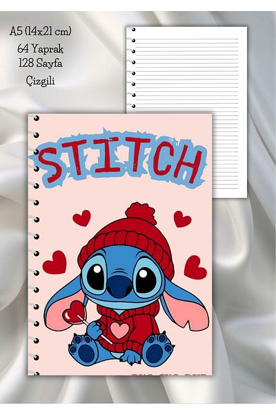 daily notebook دفتر مدرسي مخطط، 64 ورقة، مقاس A5 (15×21 سم)