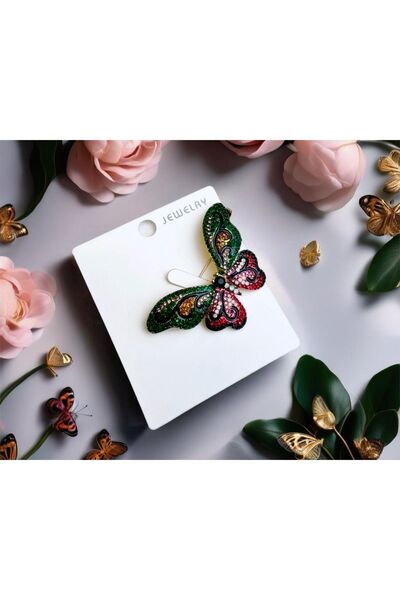 a rose jewelry Kelebek Broş