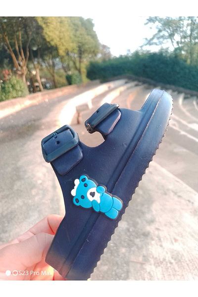 AYFOX Eva Children's Slippers Double Buckle Daily Home Bathroom Beach Slippers Open Front Children's Slippers