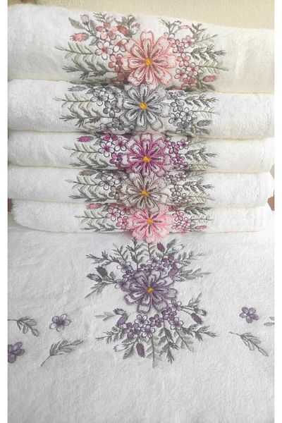 GONCA TEKSTİL Πετσέτα προσώπου Emma White Bamboo - 50x90 cm