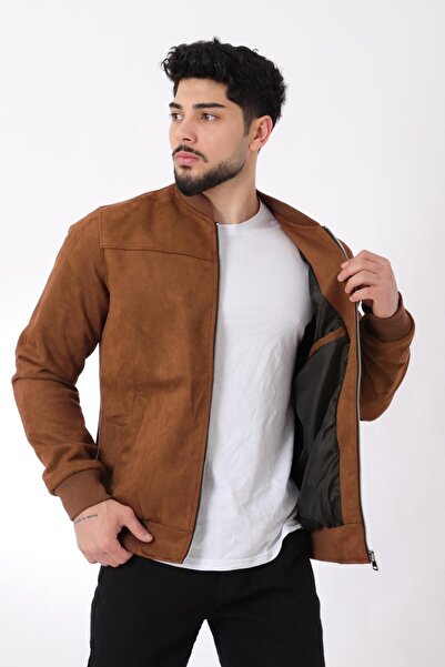 Stilkombin Kolej Yaka Bel Lastikli Süet Mevsimlik Mont BL 1711-60287