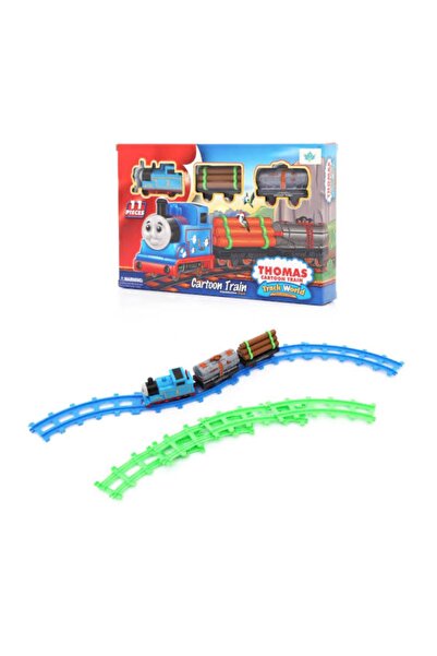 Genel Markalar Thomas 11 Parça Pilli Raylı Vagonlu Çocuk Tren Oyuncak Seti