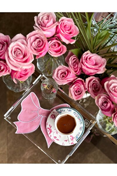 Matis Home Line Bow / Bow 2-Piece White Coasters