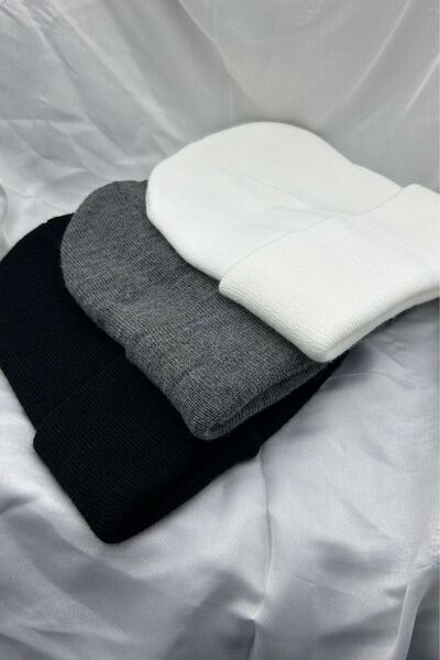 KISCHE Unisex Men's Women's Flexible Comfortable Winter Windproof Black, White, Smoked Beanie