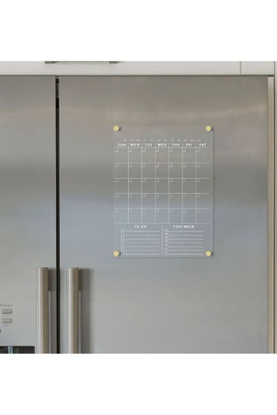 tsddekorasyon Notlu Manyetik Akrilik Haftalık Buzdolabı Takvimi |  Mutfak Düzenleme Panosu
