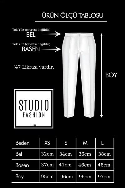KAROL High Waist Beige Fabric Trousers - Zr Model with Flat Front