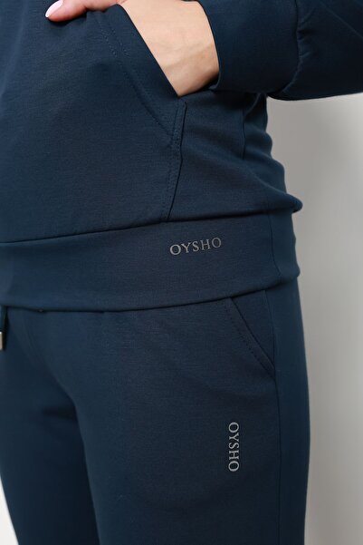 İKLİM LİFE Navy Blue Kangaroo Double Suit - Pocket and Hood Detail