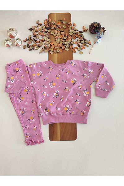 My Bella Girl's Leggings with 2 Thread and Seasons - Floral Print, Skinny Fit
