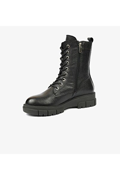 Greyder 72057 Siyah Hakiki Deri Kadın Günlük Chelsea Bot (Fermuarlı)