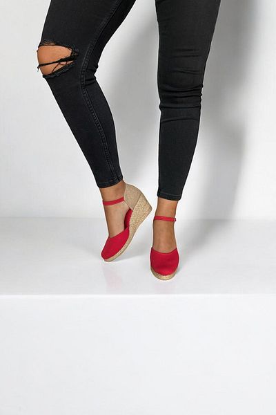 Y&D Shoes Espadrile de damă din in cu toc pană – Sandale de vară cu spatele din paie