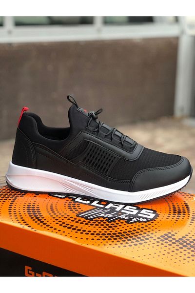 G CLASS Orthopedic Walking Shoes - Lightweight, Laceless, Water Repellent, 4 Seasons 6006. Black