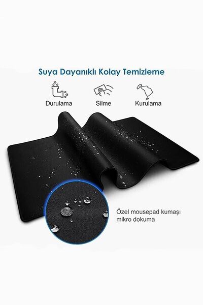 Factorial Mouse Pad 60x120 Μαύρο ραμμένο μακρύ XXL Επιτραπέζιο χαλάκι για ποντίκι Πληκτρολόγιο Παγκάκι Gamer Gaming Προϊόντα Mausped