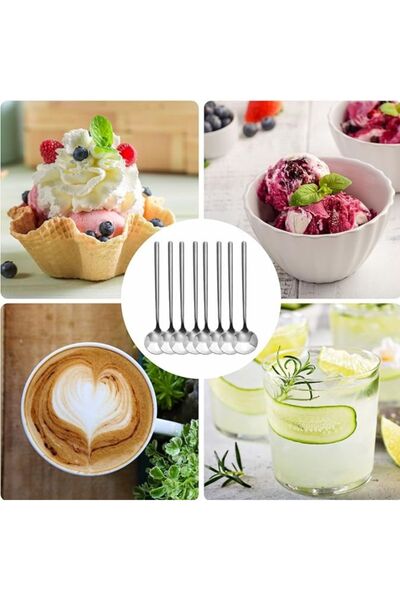 AHİR TİCARET 6 Paris Model Dessert and Ice Cream Spoons