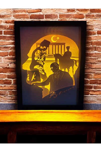 Made in Craft Ahşap Işıklı Kutu Atatürk ve Anıtkabir