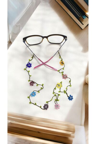 Pötikare Butik Atölye Boncuk Oyalı El Yapımı Gözlük Ipi Gözlük Askısı