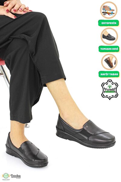Forelli Kadın Hakiki Deri Günlük Ortopedik  Bağcıksız Ayakkabı F24/CM48001