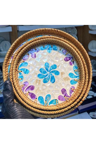 AROW Muba Concept 3 - Wicker Presentation Tray 28cm, 23cm, 21cm