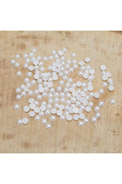 Prestij Boncuk 500 de grame de plastic alb jumătate de perlă 6 mm