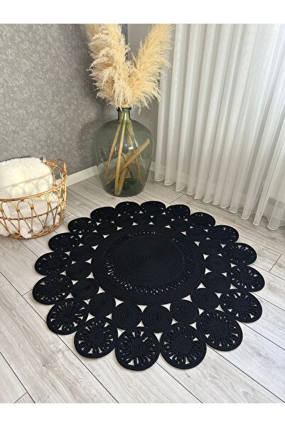 ERSU AHAT HOME DESİGN EA Natura El Dokuma Jüt Bohem Tarz Otantik Salon Oturma...