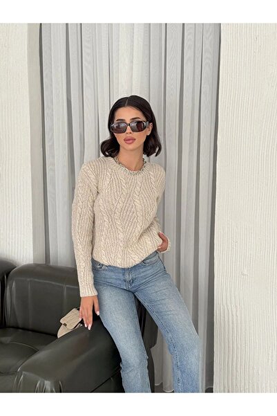 Velista طاقم الرقبة محبوك سترة منقوشة