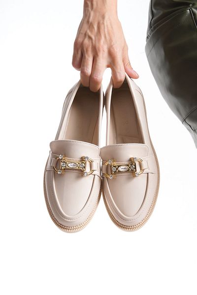 SH SİLVER MODA Дамски мокасини Ежедневни меки обувки с катарама