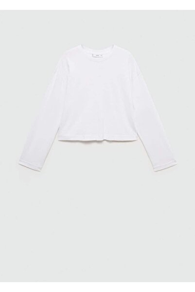 MANGO Woman Torn Long Sleeve T-Shirt