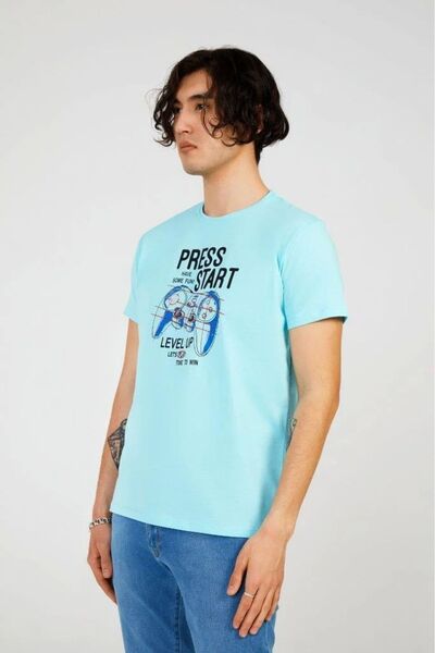 The Crow Ανδρικό μπλουζάκι με στάμπα Crew Neck Tc7123