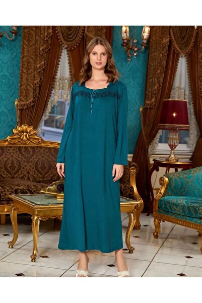 İpek Γυναικείο νυχτικό με δαντέλα μεγάλου μεγέθους