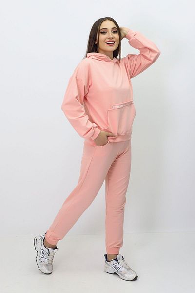 GZT TEKSTİL Girl's Hooded and Pocketed Tracksuit Set