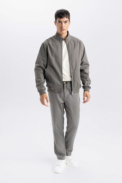 DeFacto Joggerhose Slim Fit Slim Fit Taille Schnürung Tasche Gerade Bein D8638ax24au