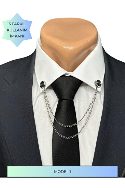 HARES Damat & Sağdıç İğneli Yaka Zinciri