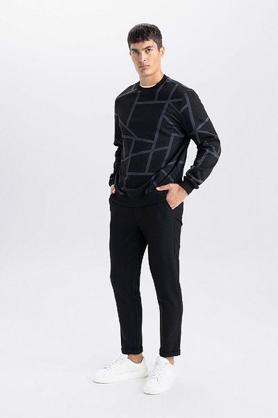 DeFacto Jogger Fabric Pants Crinkle Narrow Leg Pocket D3803Ax24Au