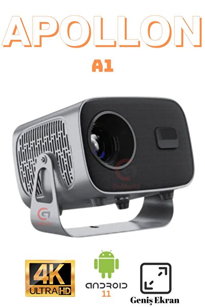 Han-S Bilişim 4K Destekli Dahili Wifi&Bluetooth Taşınabilir Ev Sinema Film Di...