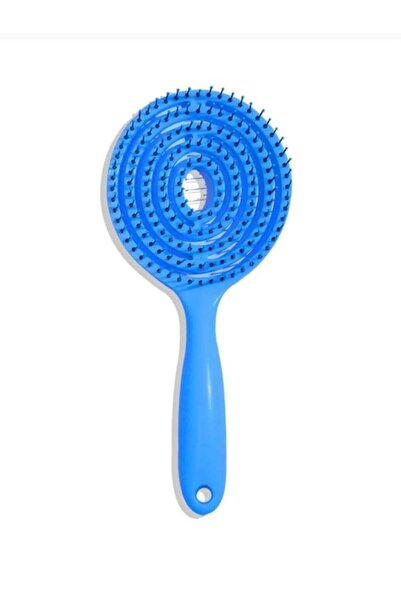 SEVRU Perie de păr profesională 3D - Pieptene oval flexibil, ALBASTRU