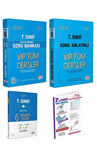 Editör Yayınevi 7. Sınıf Tüm Dersler Vip Konu Anlatımlı + Soru Bankası + Yapr...