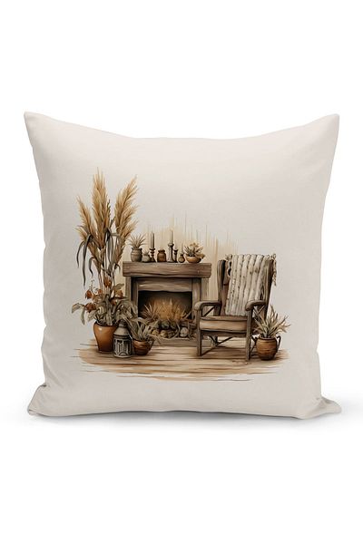 Bertille Home Autumn Series - Double Sided Digital Printed Throw Pillow Cover (Halloween Pity Cushion Cover)