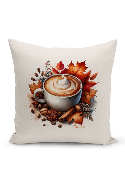 Bertille Home Autumn Series - Double Sided Digital Printed Throw Pillow Cover (Halloween Pity Cushion Cover)