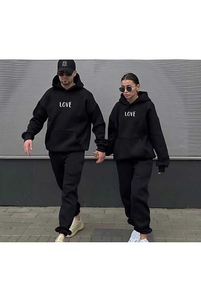 mercoledi Lover Combination 2 piese Imprimat partea inferioară de sus Set de trening cu glugă Trening oversize Boyfirend