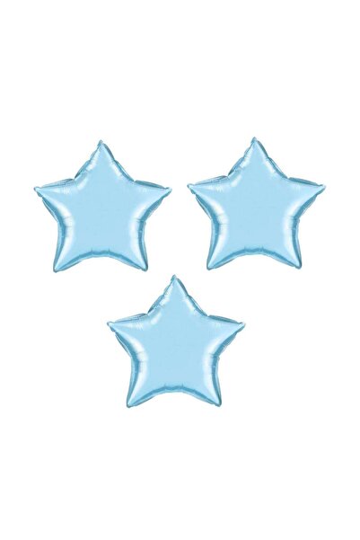 Generic Brand Star Foil Balloon 3 Pieces Light Blue