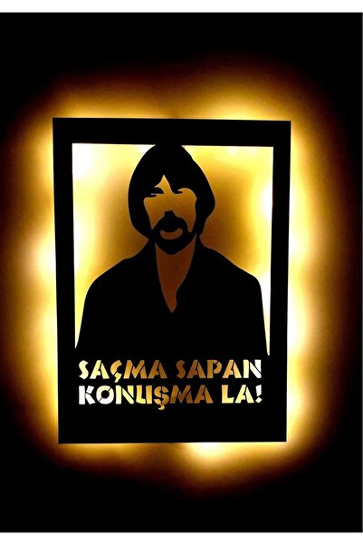 Genel Markalar Behzat Ç. Saçma Sapan Konuşma La! Led Işıklı Ahşap Tablo Ledli...