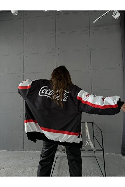 OTAKU Unisex Oversize Cola Bomber Jacket με στάμπα