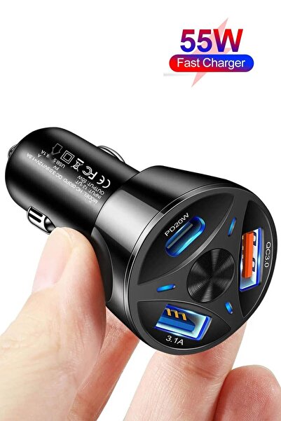KYLE XM Araç Hızlı şarj 55W  Çakmaklık Oto Araç Hızlı  Telefon Şarj Aleti PD2...