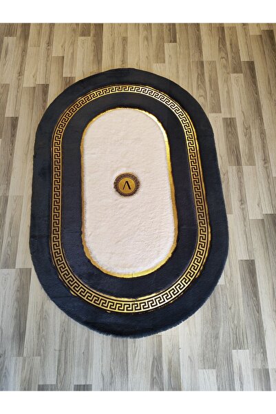 KuzeyCarpet antrasit ve ekru renkli peluş halı