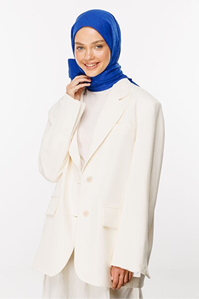 Mooncorn Saks Blue Bamboo Jacquard Shawl