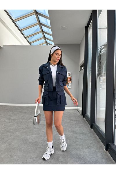 ESRAHELVACI Skirted Jacket Set - with Pocket Details