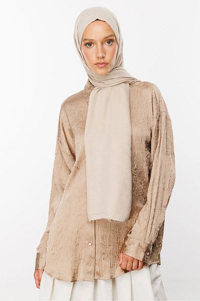 Mooncorn Bamboo Jacquard Shawl - Stone Color