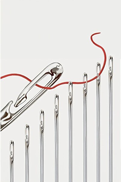 MOBEE 12 Adet Kolay İplik Geçirilen İğne Seti Pratik Dikiş ve Nakış İçin Kull...