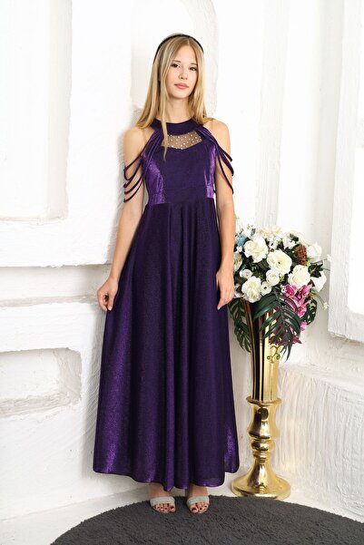 Pantulux Rochie de seara lunga pentru adolescenta/copii - tinuta de nunta 9-15 ani